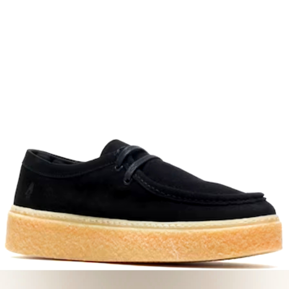 Hush Puppies Bridget Sneaker black suede platform shoes size 6W